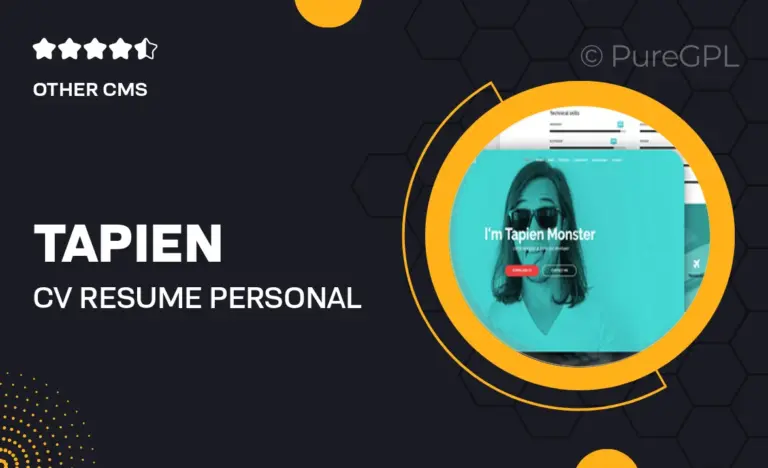 tapien cv resume personal and portfolio muse template