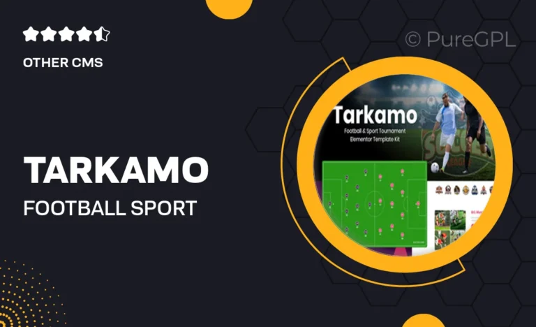 tarkamo football sport tournament elementor template kit
