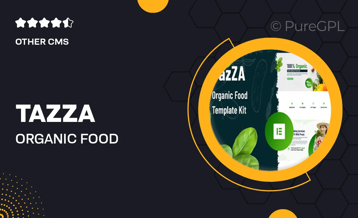 TazZA – Organic Food Elementor Template Kit