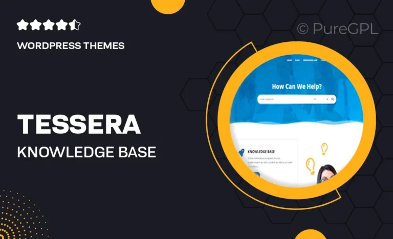 tessera knowledge base support forum wordpress theme