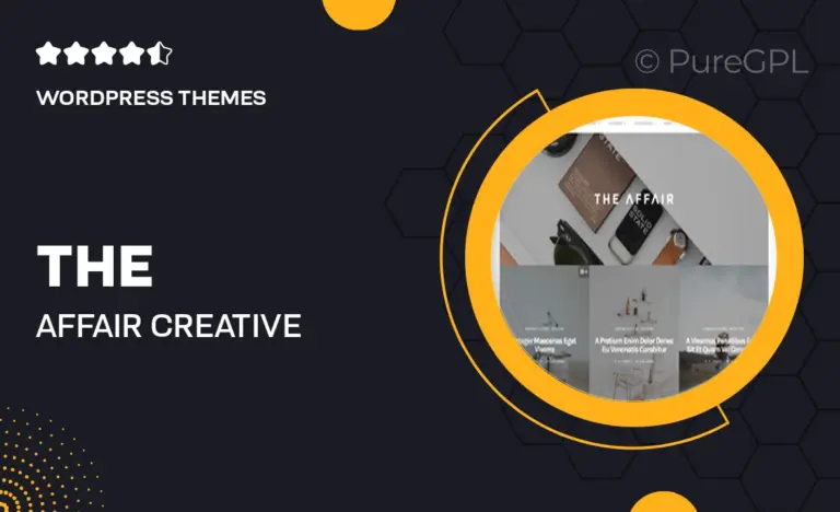 the affair creative theme for personal blogs and magazines