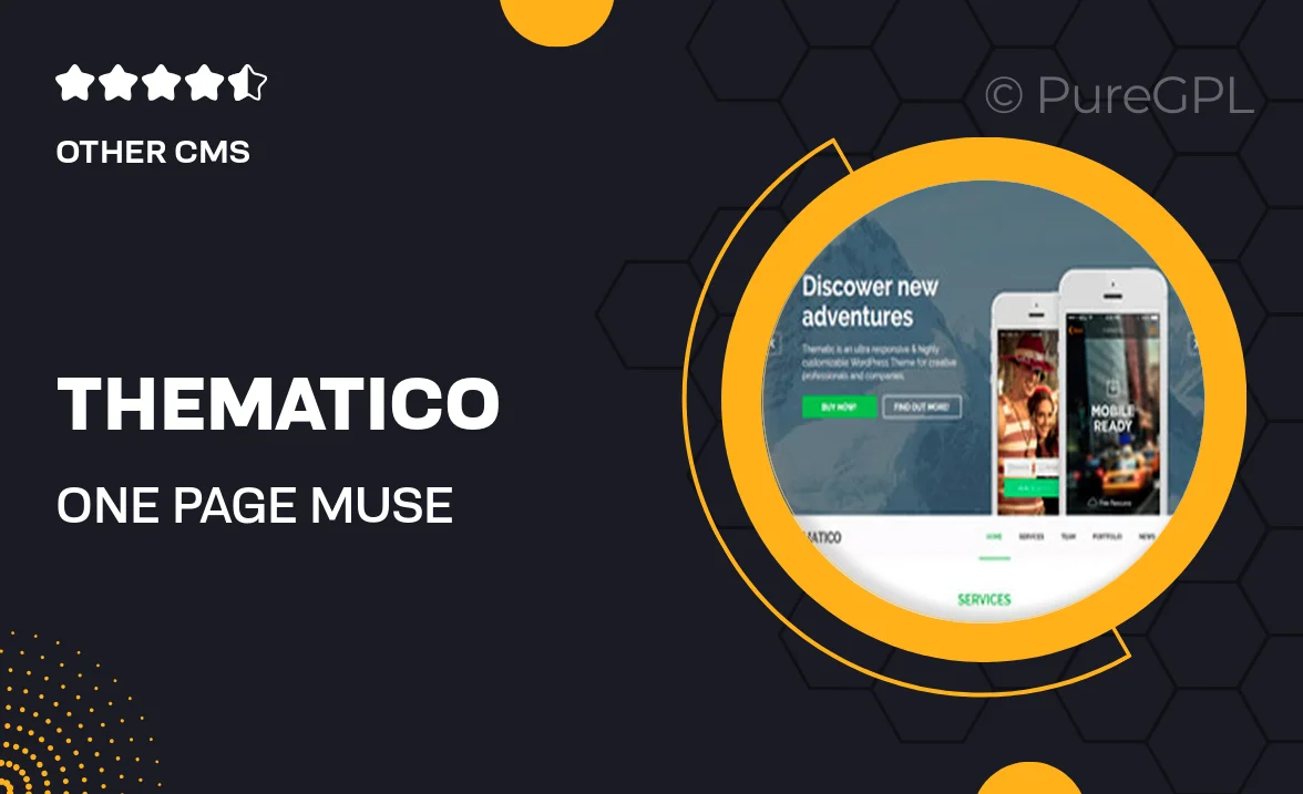 Thematico – One Page MUSE Template