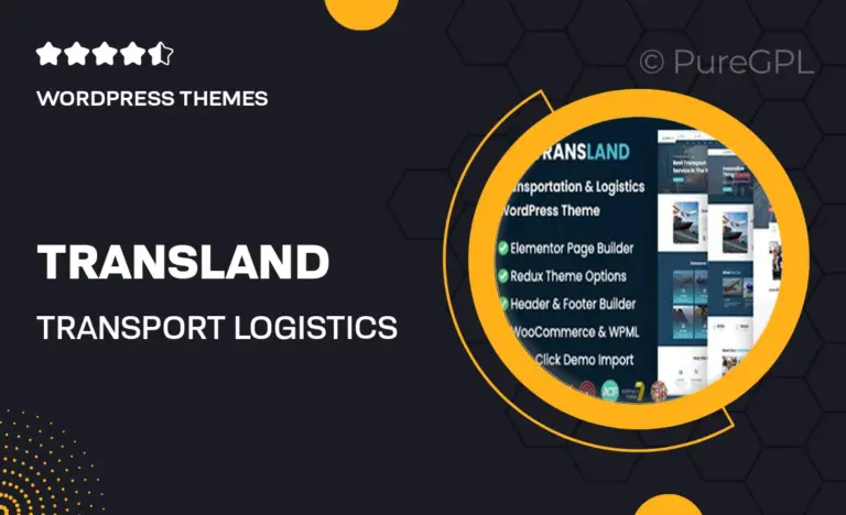 transland transport logistics wordpress theme