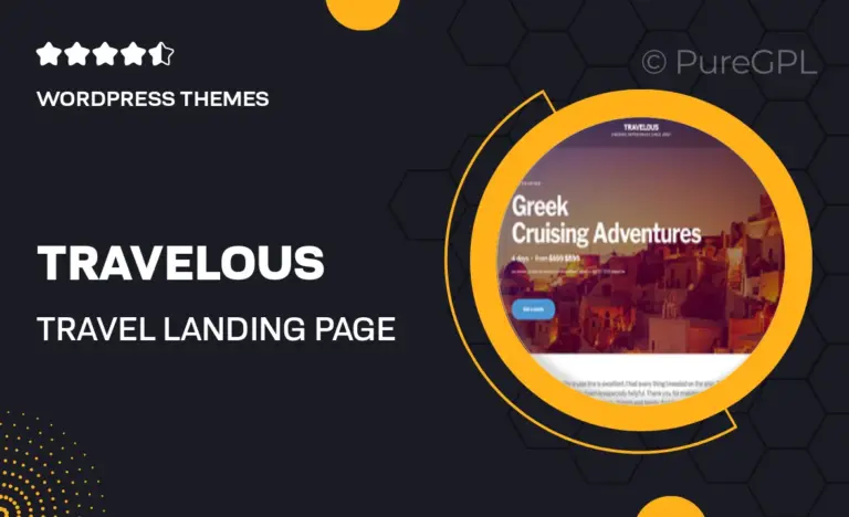 travelous travel landing page