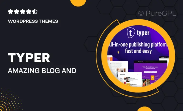 typer amazing blog and multi author publishing theme