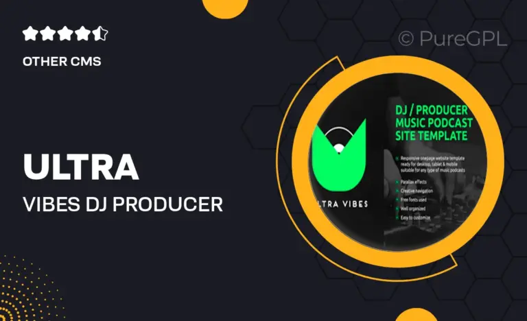 ultra vibes dj producer podcast muse site template