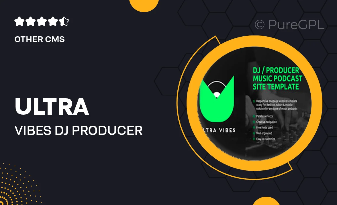 Ultra Vibes – DJ / Producer Podcast Muse Site Template