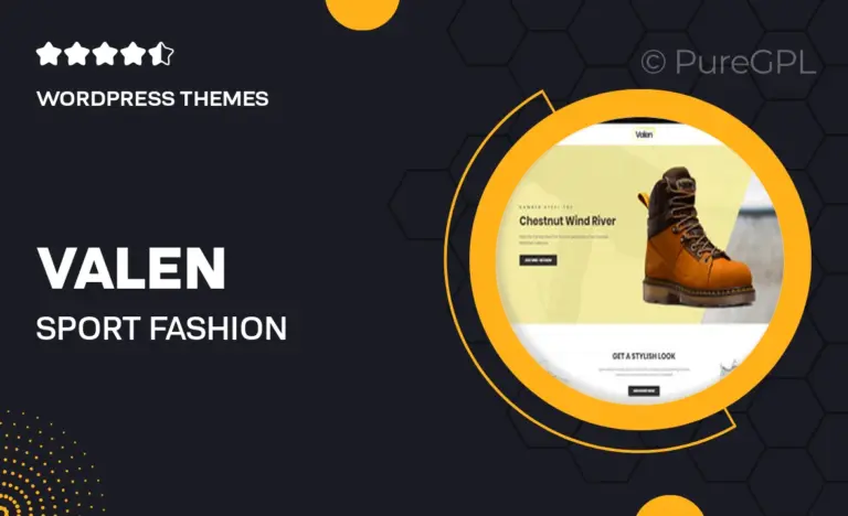 valen sport fashion woocommerce wordpress theme