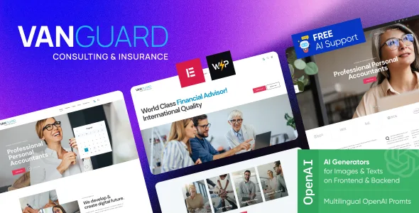 vanguard consulting insurance wordpress theme 1