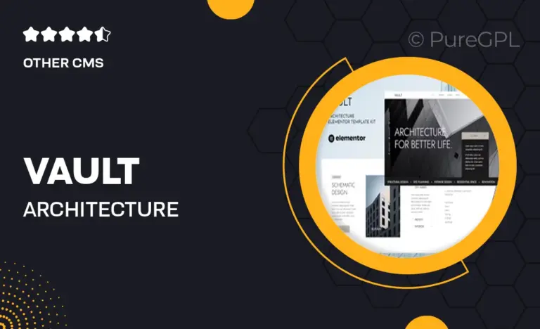 vault architecture interior elementor template kit