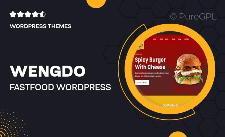 wengdo fastfood wordpress theme