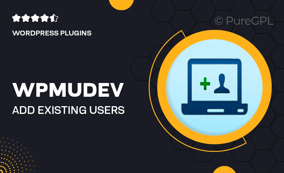 Wpmudev | Add Existing Users