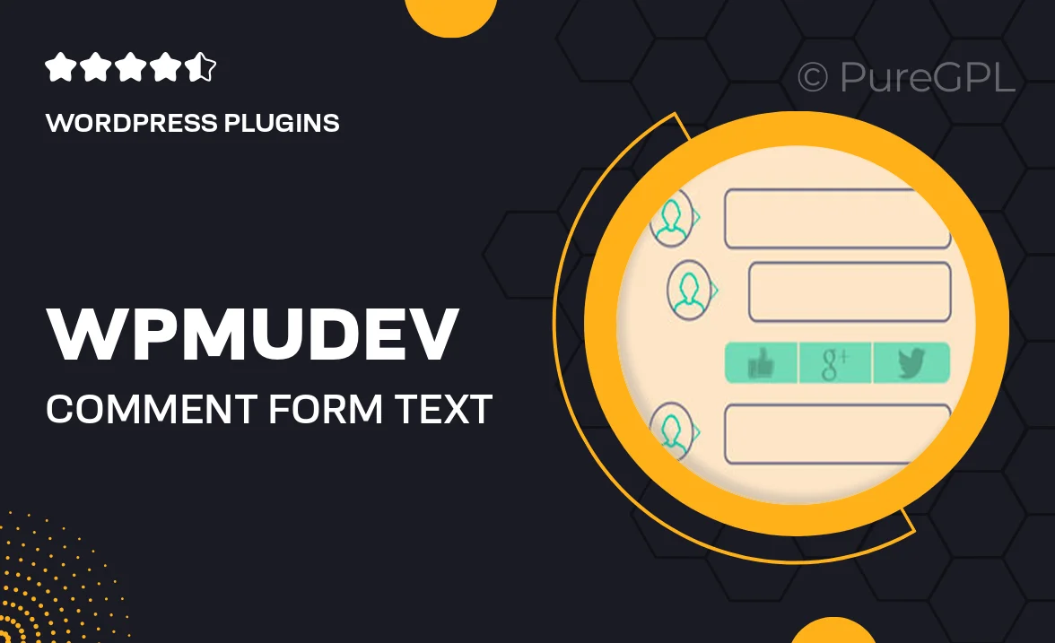 Wpmudev | Comment Form Text