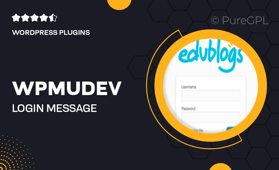 Wpmudev | Login Message