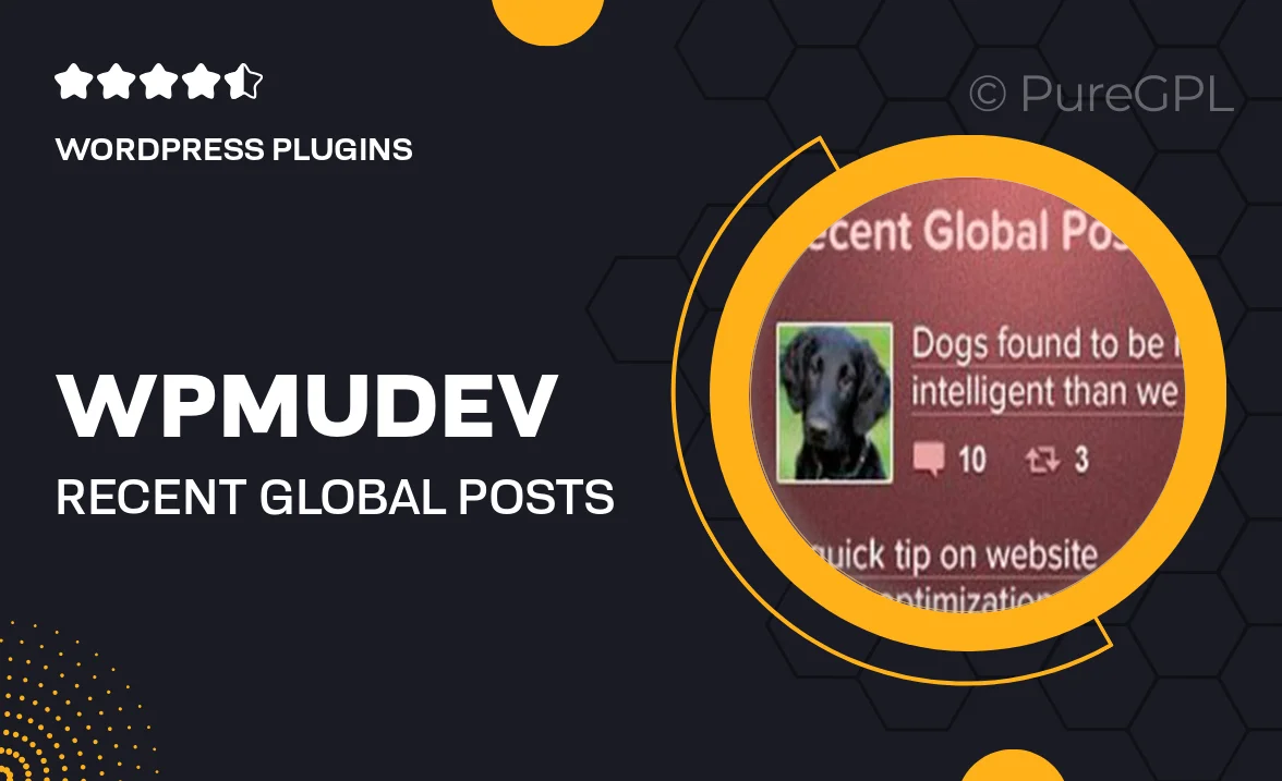 Wpmudev | Recent Global Posts Feed