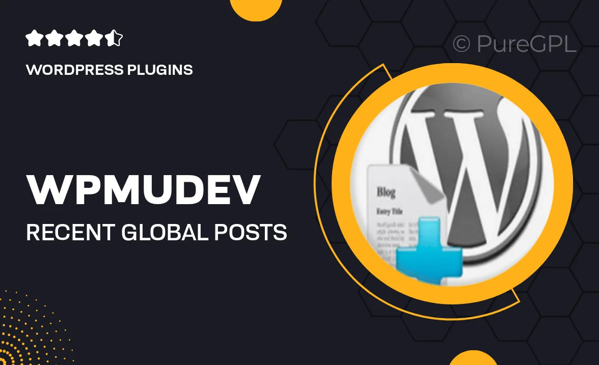 Wpmudev | Recent Global Posts Widget