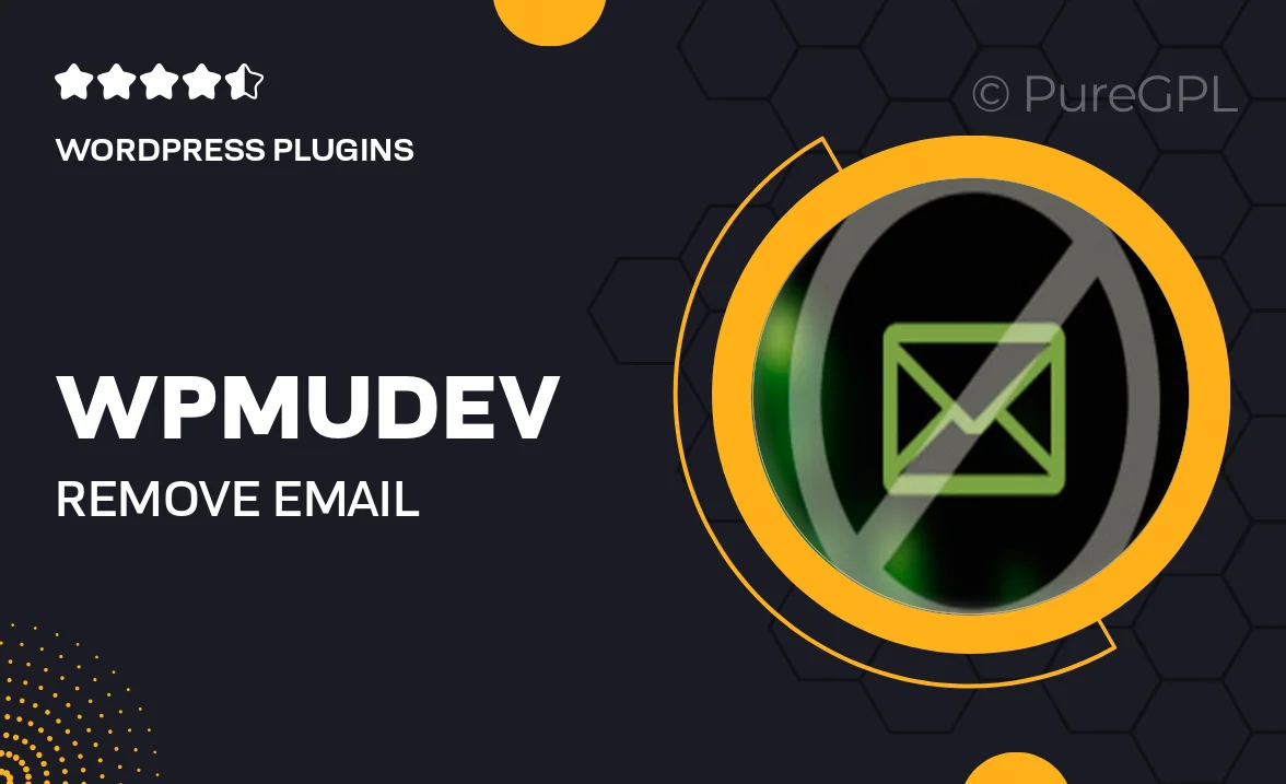 Wpmudev | Remove Email Verification