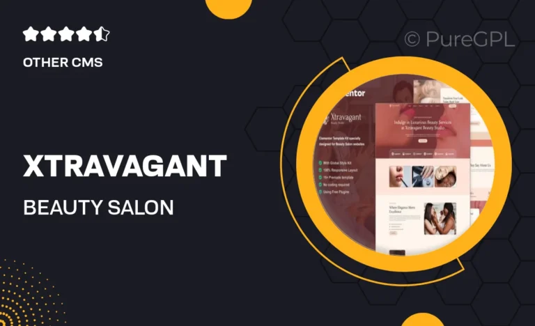 xtravagant beauty salon elementor template kit