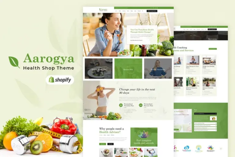 aarogya shopify health care store theme