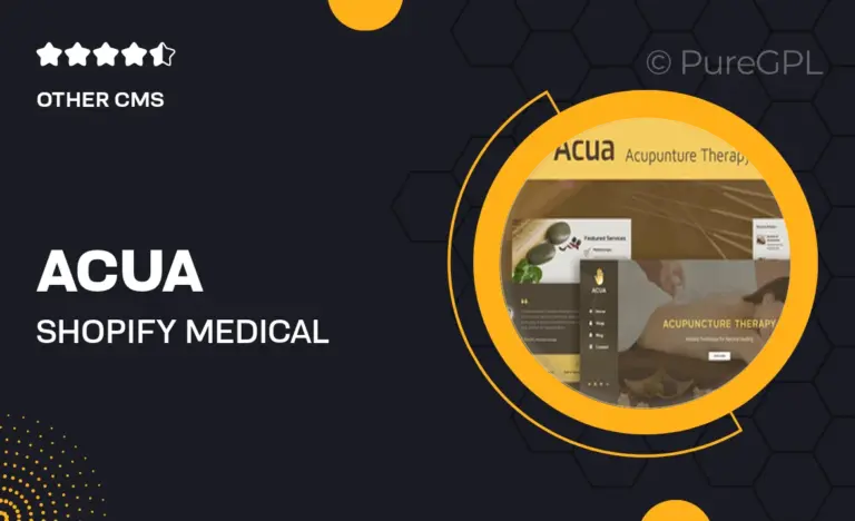 acua shopify medical store health shop theme