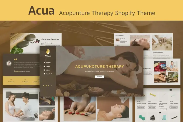 acua shopify medical store health shop theme