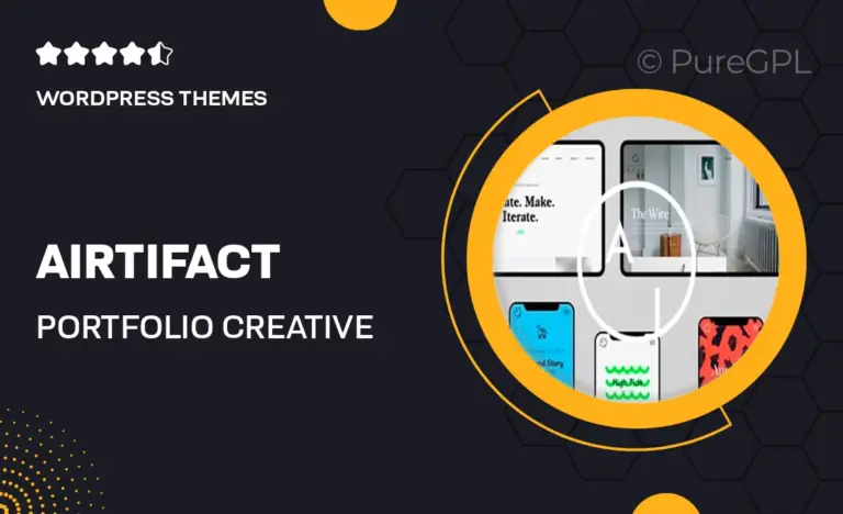 airtifact portfolio creative wordpress theme