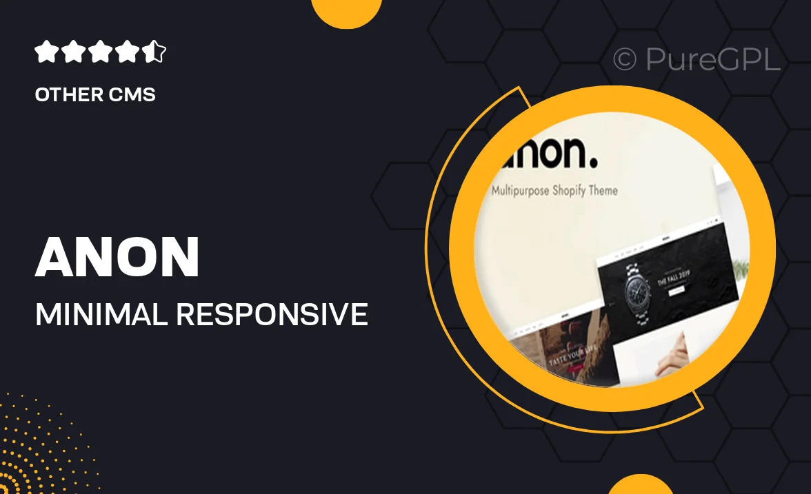 Anon – Minimal Responsive Shopify Theme