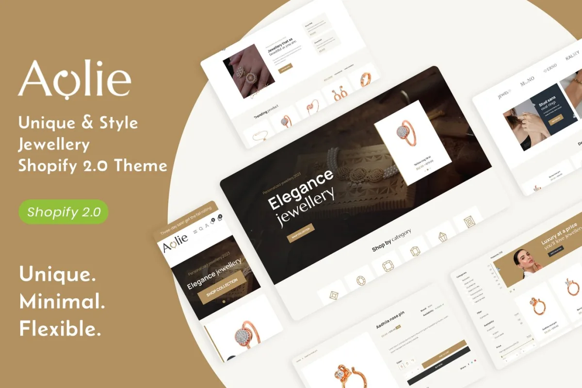 Aolie – Unique & Style Jewellery Shopify 2.0 Theme