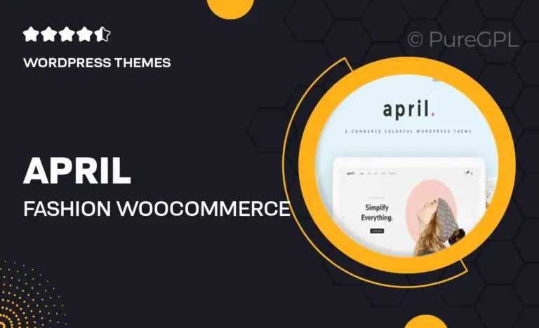 april fashion woocommerce wordpress theme