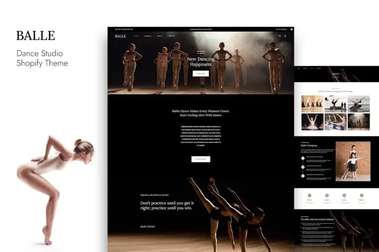 balle course class dance studio shopify theme 1