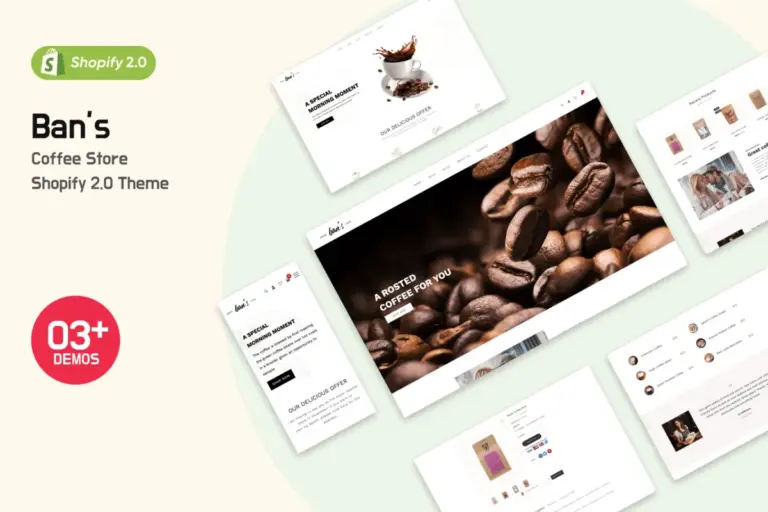 bans coffee store shopify theme 1
