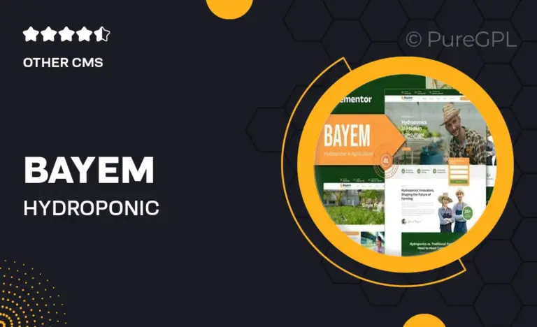 bayem hydroponic agriculture elementor template kit