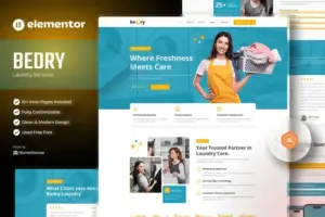 Bedry – Laundry Services Elementor Pro Template Kit
