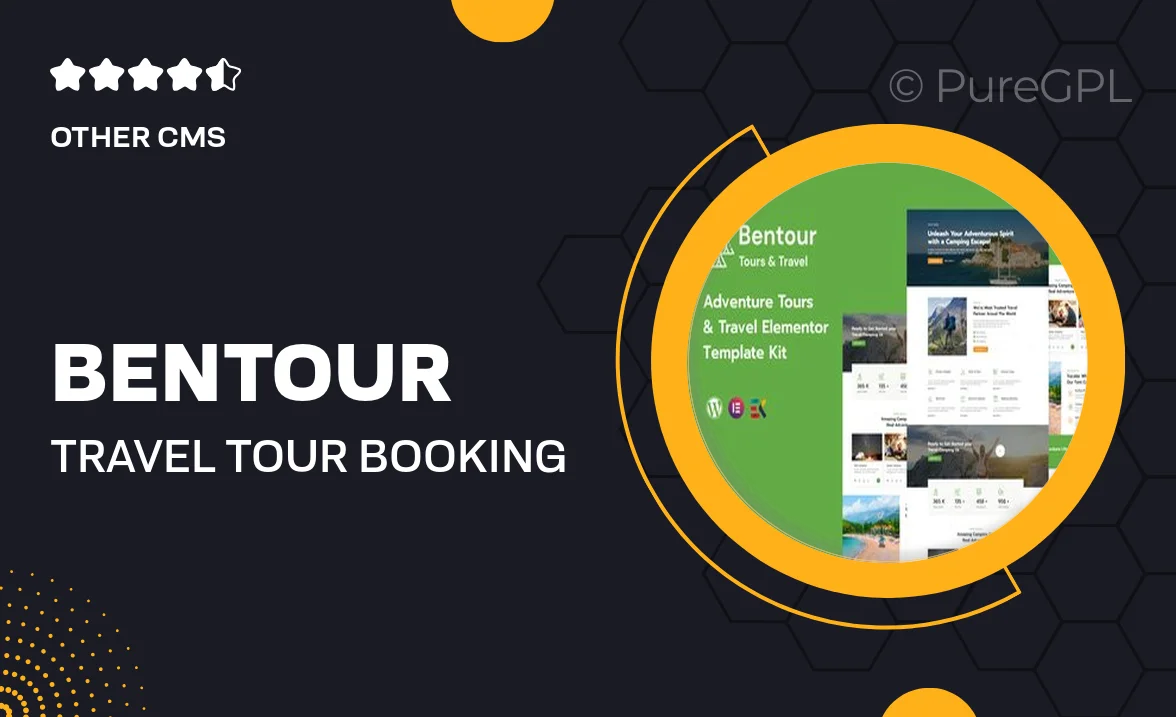 Bentour – Travel & Tour Booking Elementor Template Kit