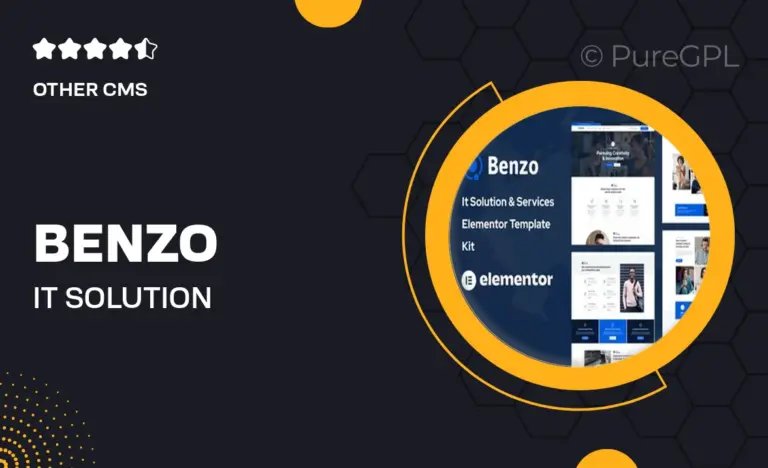 benzo it solution services elementor template kit