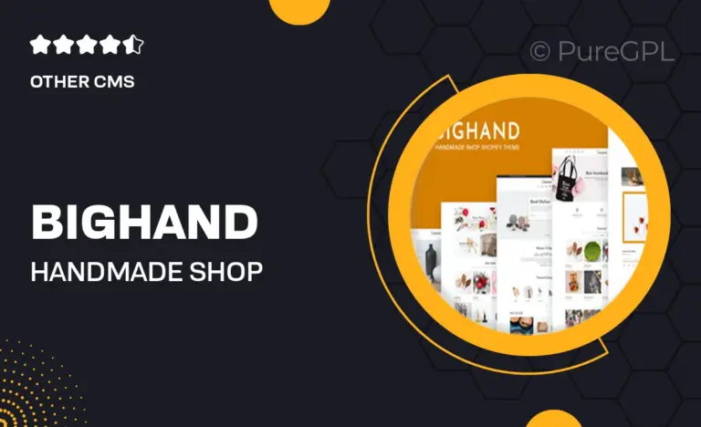 bighand handmade shop shopify theme
