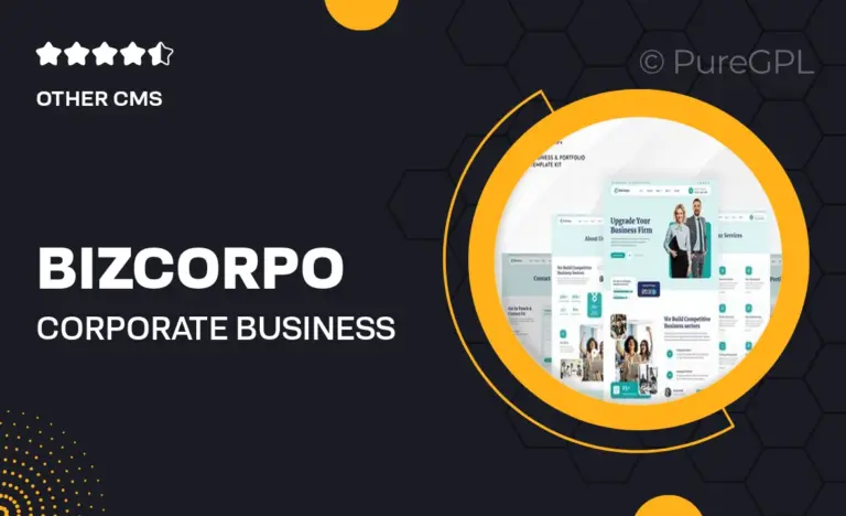 bizcorpo corporate business portfolio elementor template kit