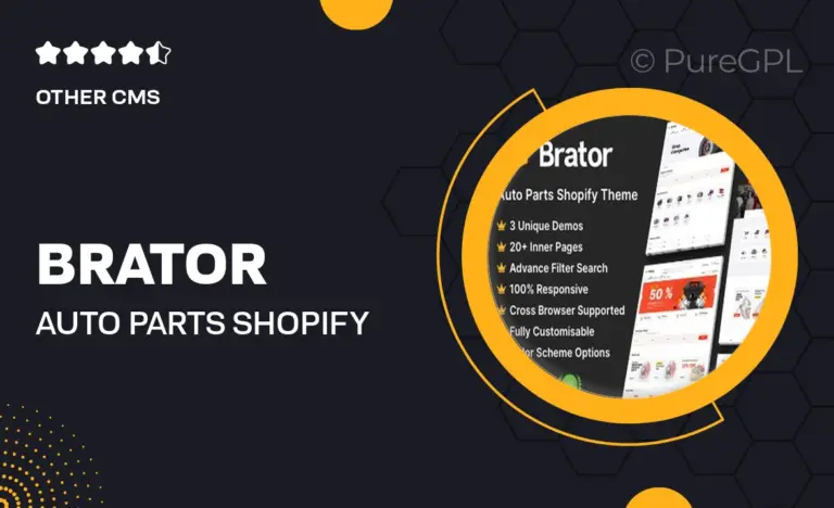 brator auto parts shopify theme