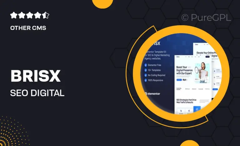 brisx seo digital marketing agency elementor template kit