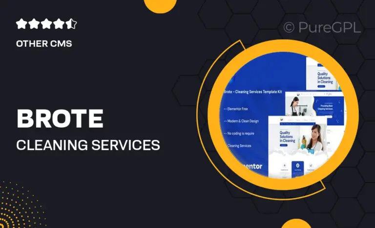 brote cleaning services elementor template kit