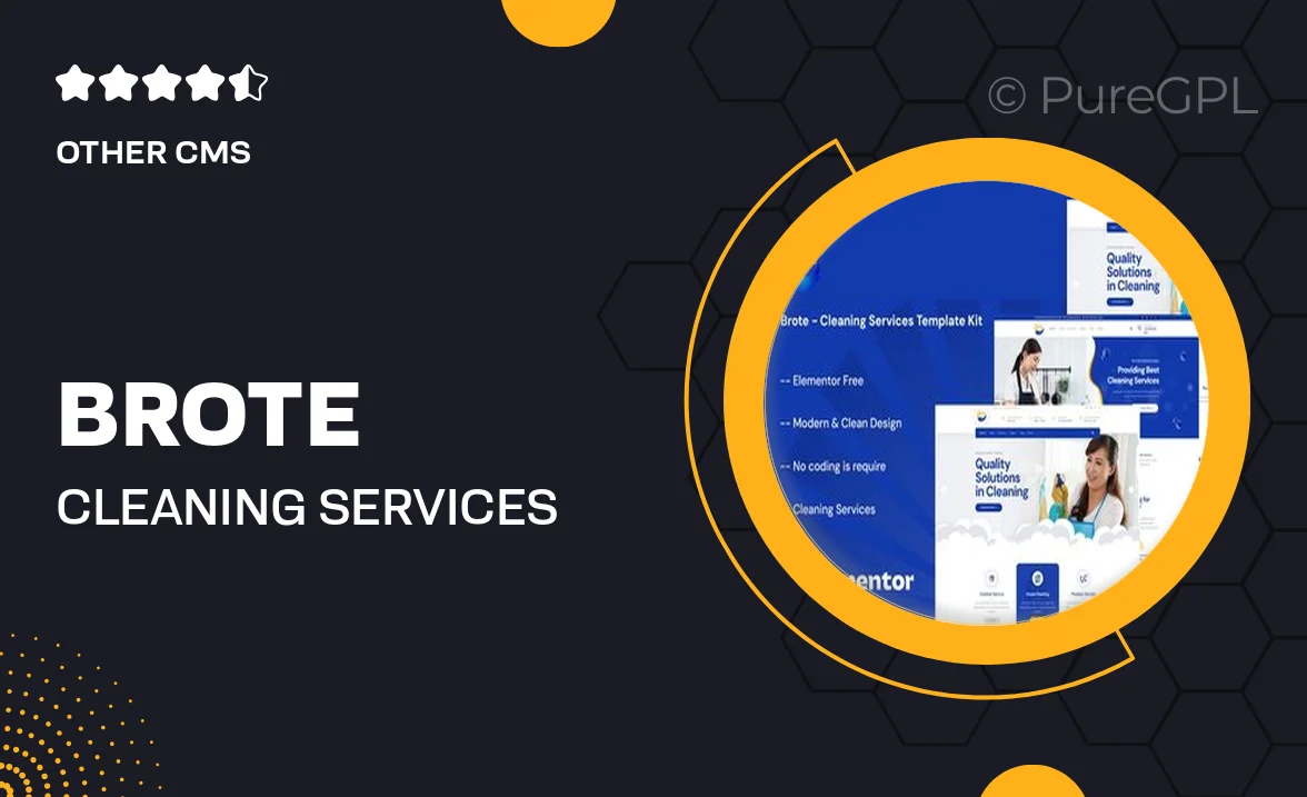 Brote – Cleaning Services Elementor Template Kit