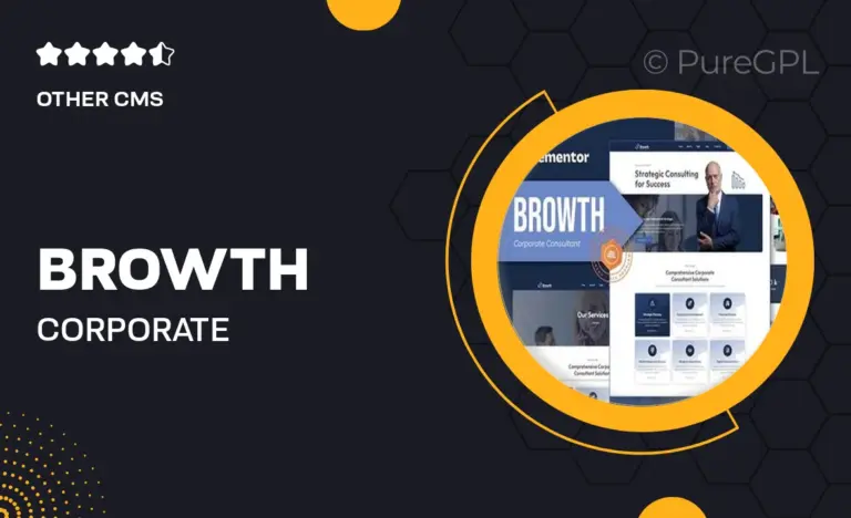 browth corporate consultant elementor template kit