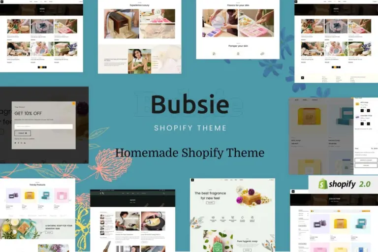bubsie handmade shop cosmetics shopify theme 1