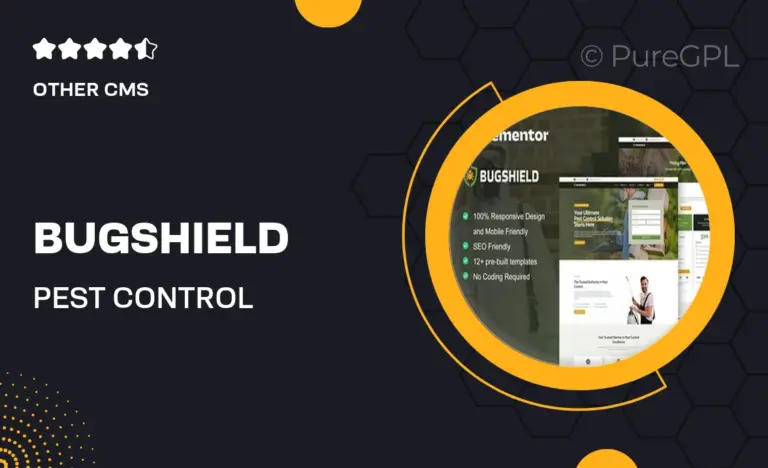 bugshield pest control service elementor pro template kit