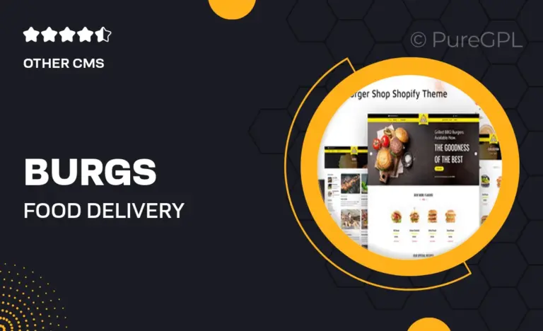 burgs food delivery restaurant shopify theme