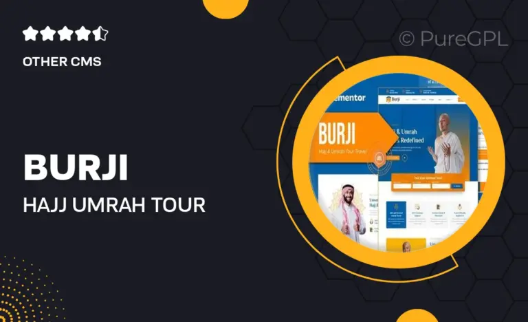 burji hajj umrah tour travel elementor template kit