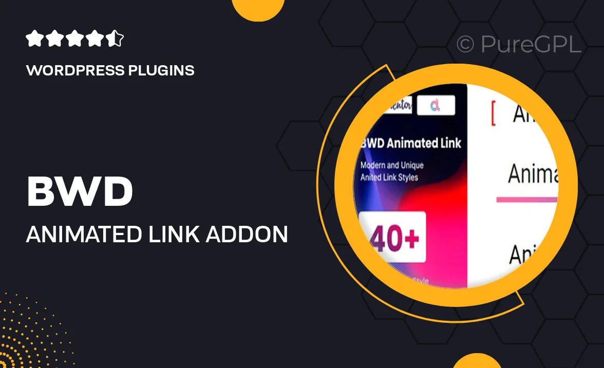 BWD Animated Link Addon for Elementor