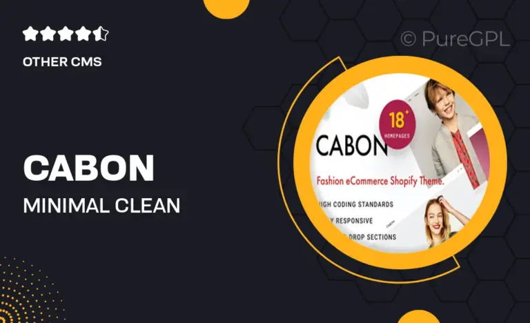 cabon minimal clean multiple shopify theme