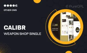 Calibr – Weapon Shop & Single Product Shopify Theme