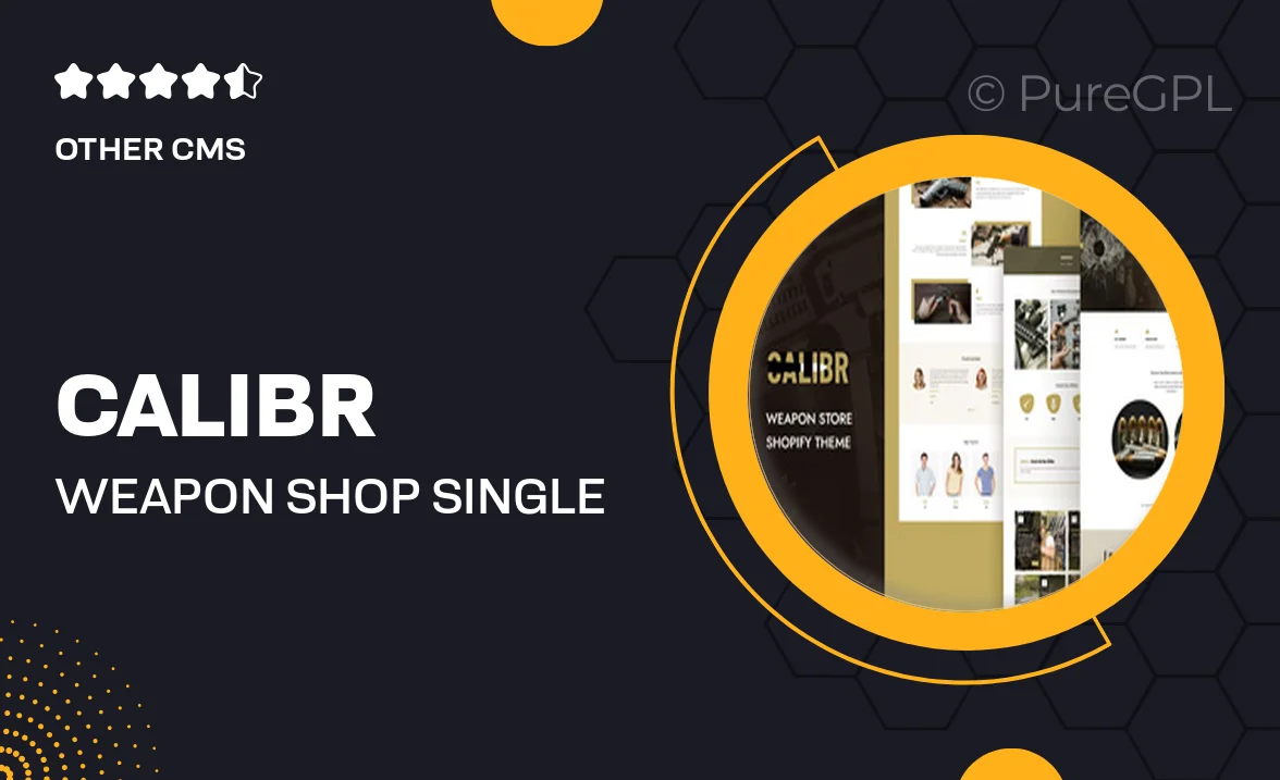 Calibr – Weapon Shop & Single Product Shopify Theme